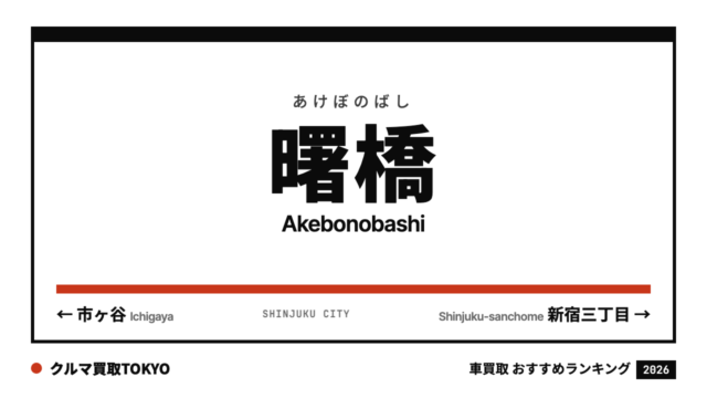 曙橋の車買取おすすめランキング（クルマ買取TOKYO）