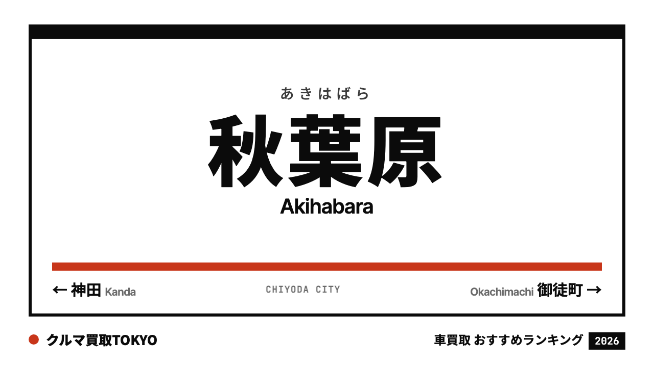 秋葉原の車買取おすすめランキング（クルマ買取TOKYO）