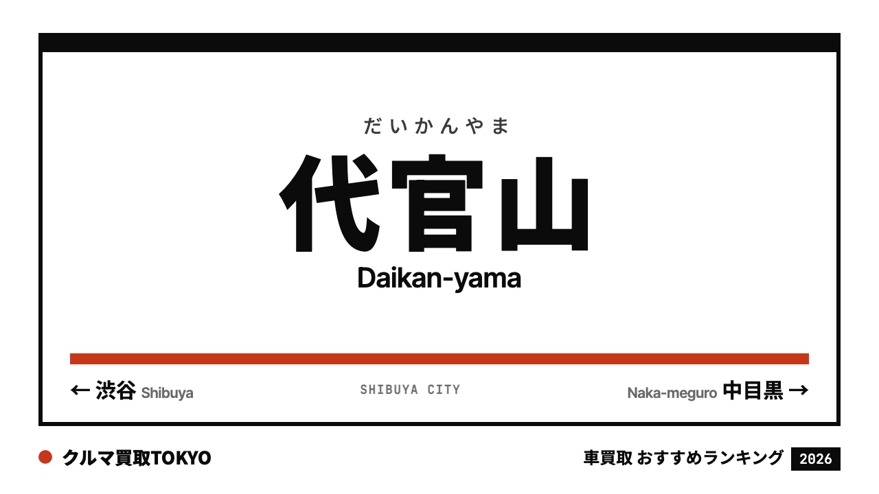 代官山の車買取おすすめランキング（クルマ買取TOKYO）