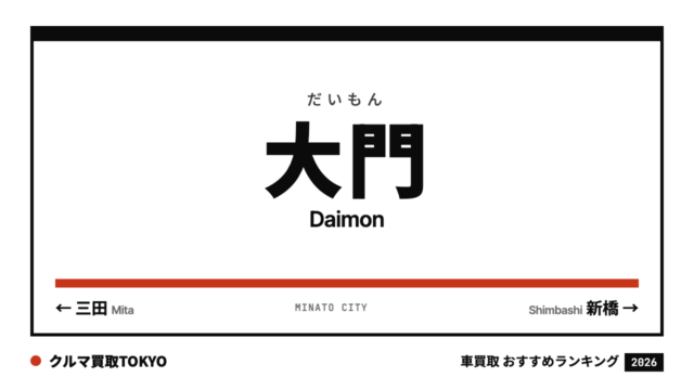大門の車買取おすすめランキング（クルマ買取TOKYO）