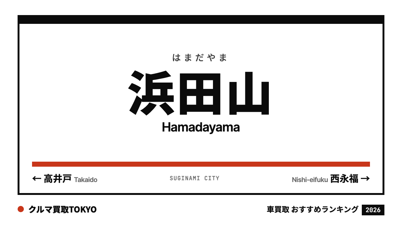 浜田山の車買取おすすめランキング（クルマ買取TOKYO）