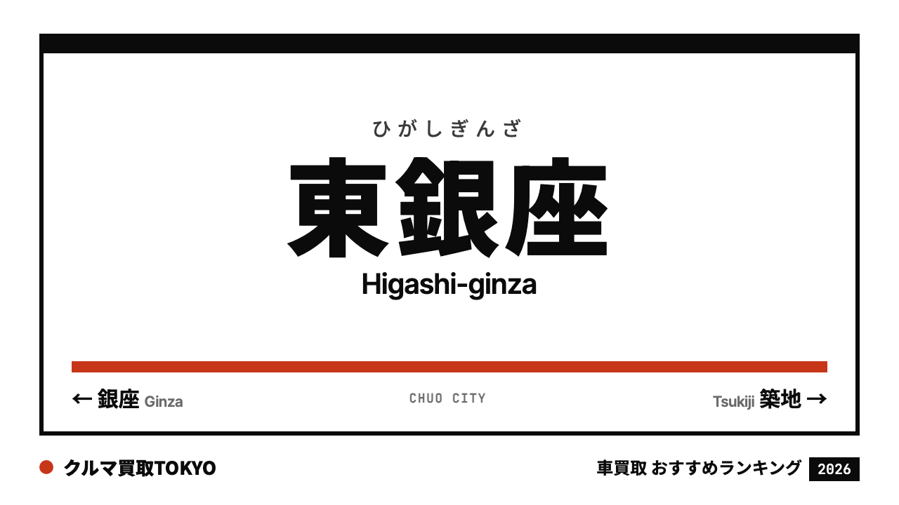 東銀座の車買取おすすめランキング（クルマ買取TOKYO）