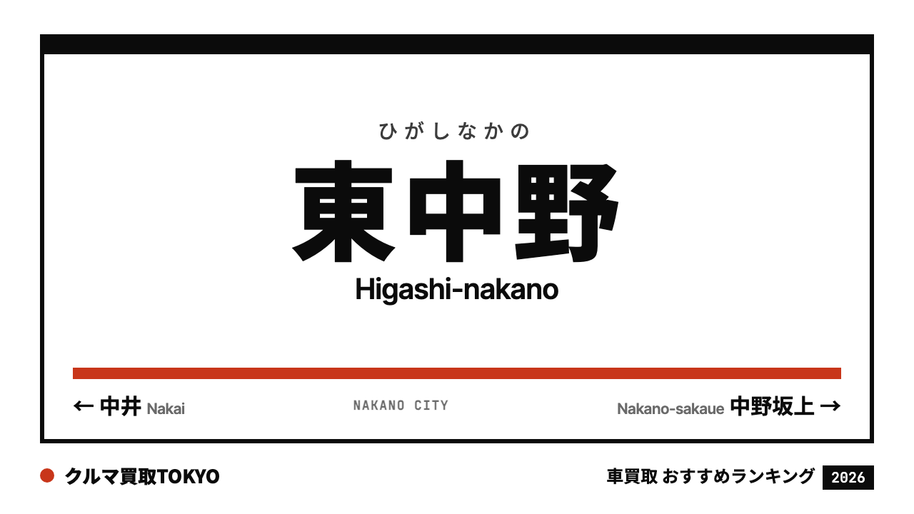 東中野の車買取おすすめランキング（クルマ買取TOKYO）