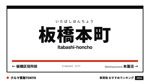 板橋本町の車買取おすすめランキング（クルマ買取TOKYO）