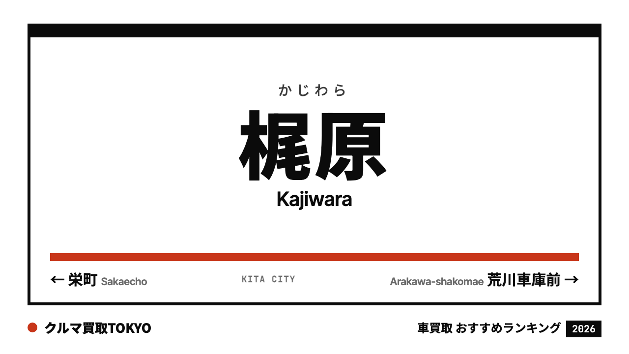 梶原の車買取おすすめランキング（クルマ買取TOKYO）
