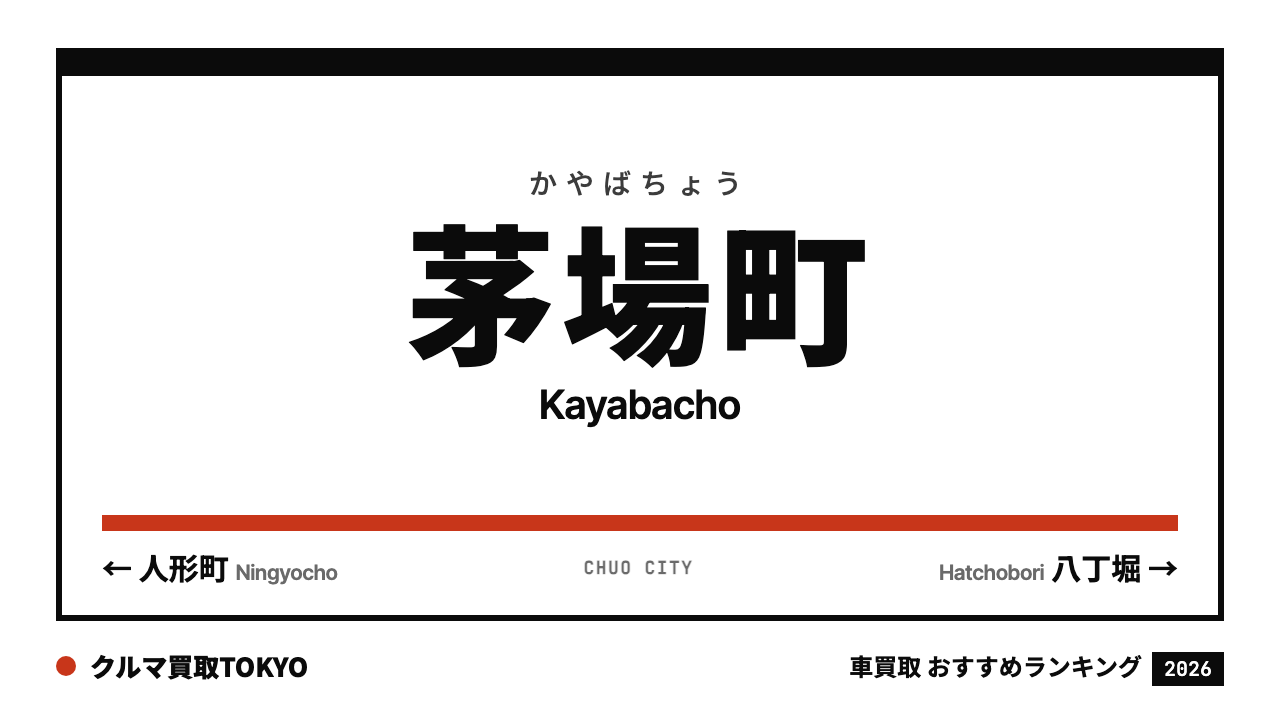 茅場町の車買取おすすめランキング（クルマ買取TOKYO）