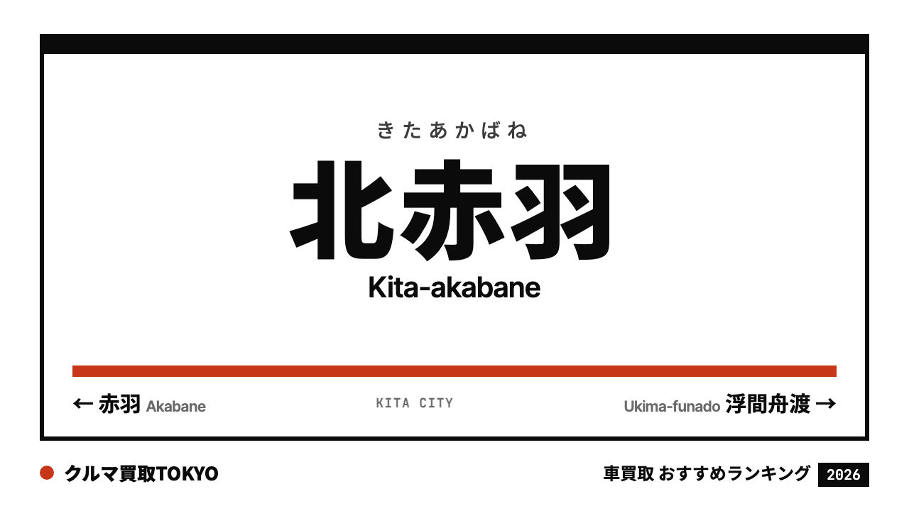 北赤羽の車買取おすすめランキング（クルマ買取TOKYO）
