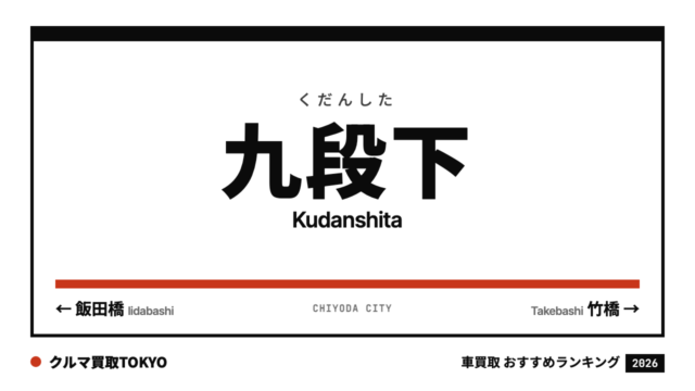 九段下の車買取おすすめランキング（クルマ買取TOKYO）
