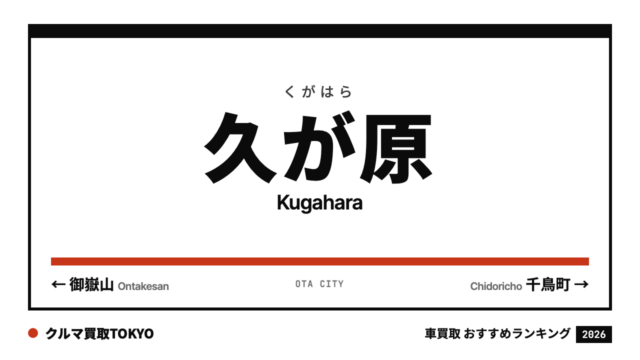 久が原の車買取おすすめランキング（クルマ買取TOKYO）