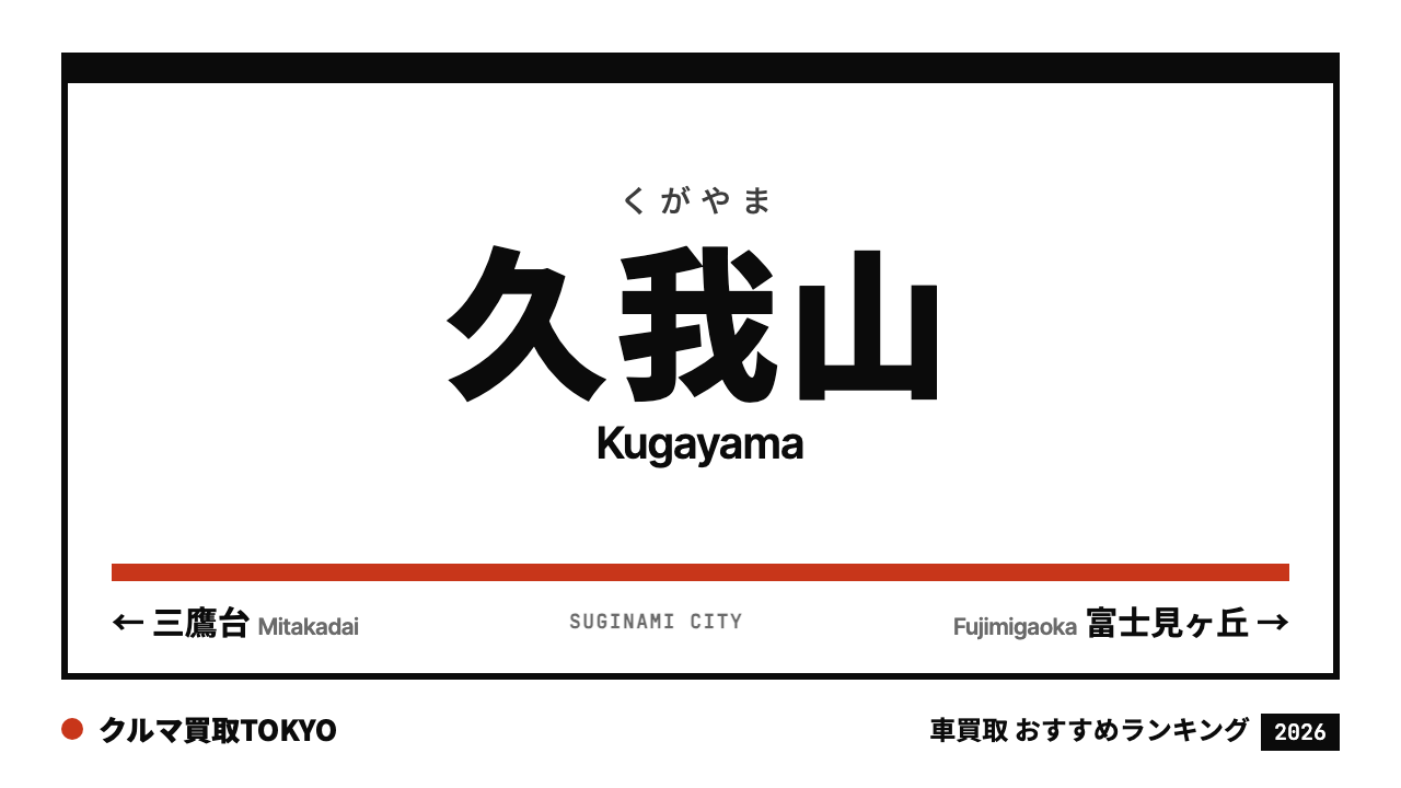 久我山の車買取おすすめランキング（クルマ買取TOKYO）