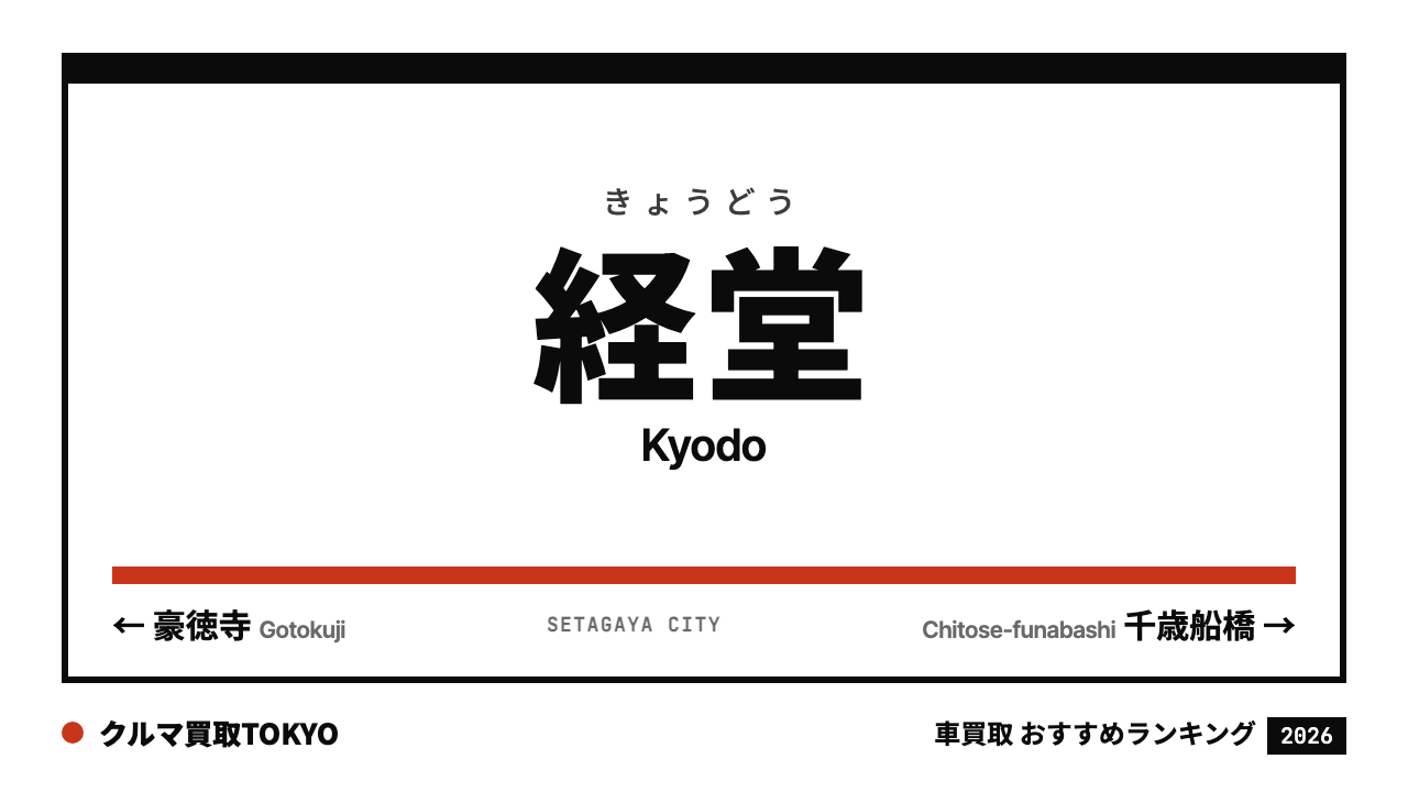 経堂の車買取おすすめランキング（クルマ買取TOKYO）
