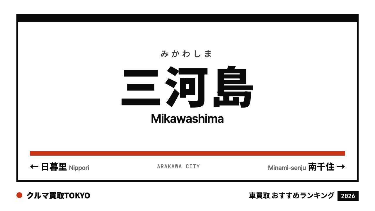 三河島の車買取おすすめランキング（クルマ買取TOKYO）
