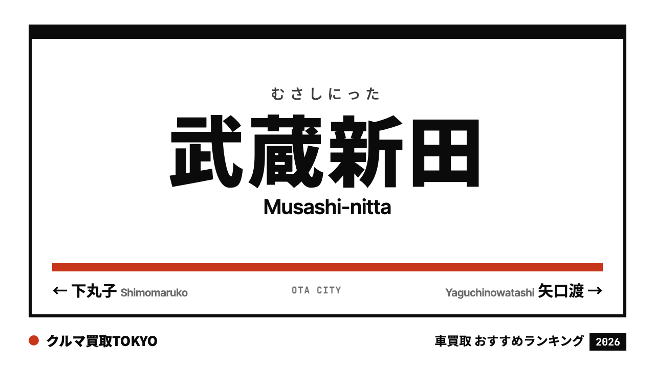 武蔵新田の車買取おすすめランキング（クルマ買取TOKYO）