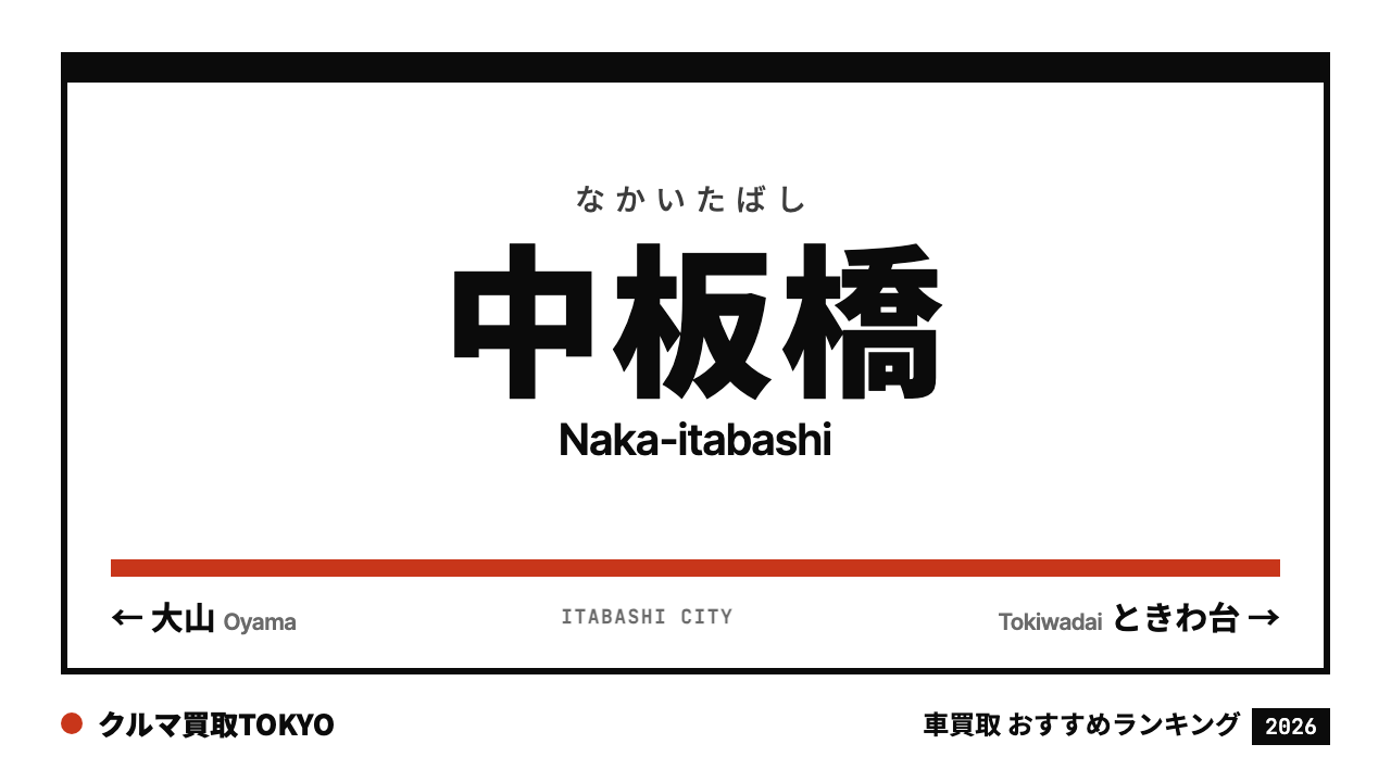 中板橋の車買取おすすめランキング（クルマ買取TOKYO）
