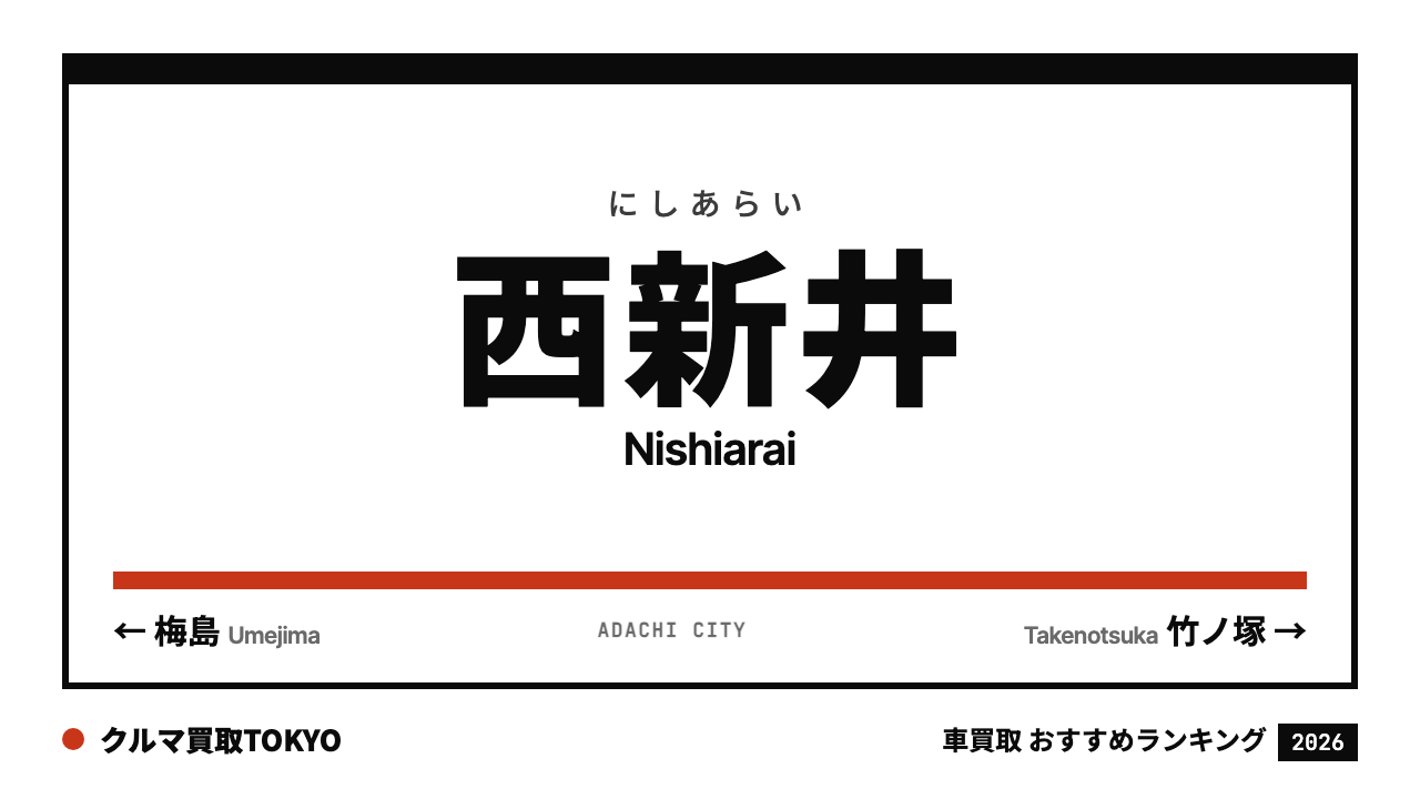 西新井の車買取おすすめランキング（クルマ買取TOKYO）