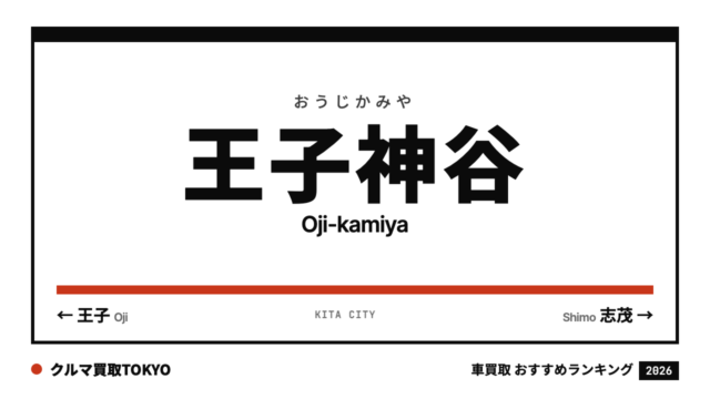 王子神谷の車買取おすすめランキング（クルマ買取TOKYO）