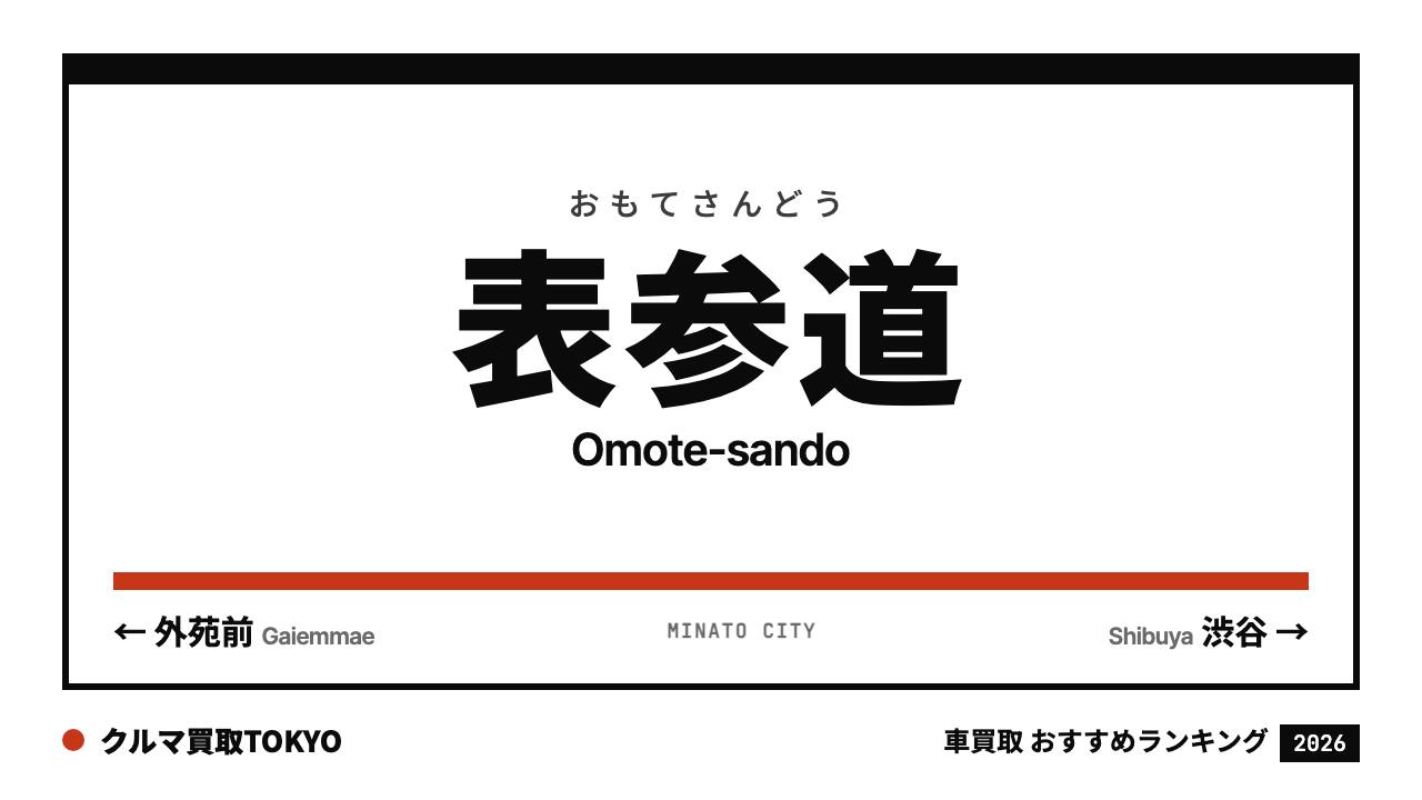 表参道の車買取おすすめランキング（クルマ買取TOKYO）