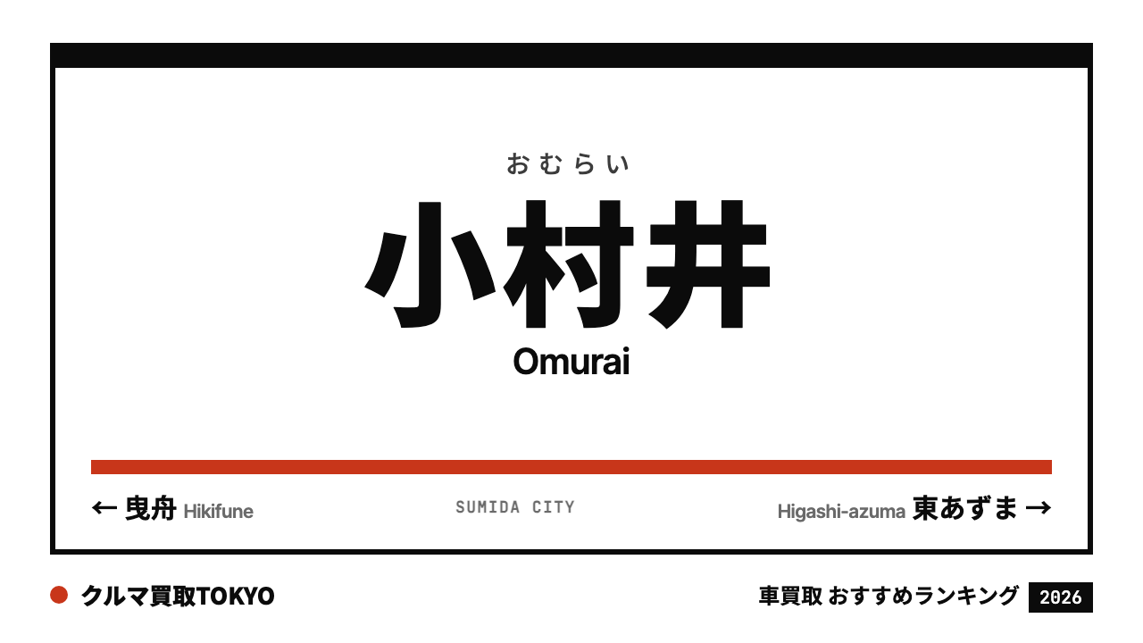 小村井の車買取おすすめランキング（クルマ買取TOKYO）