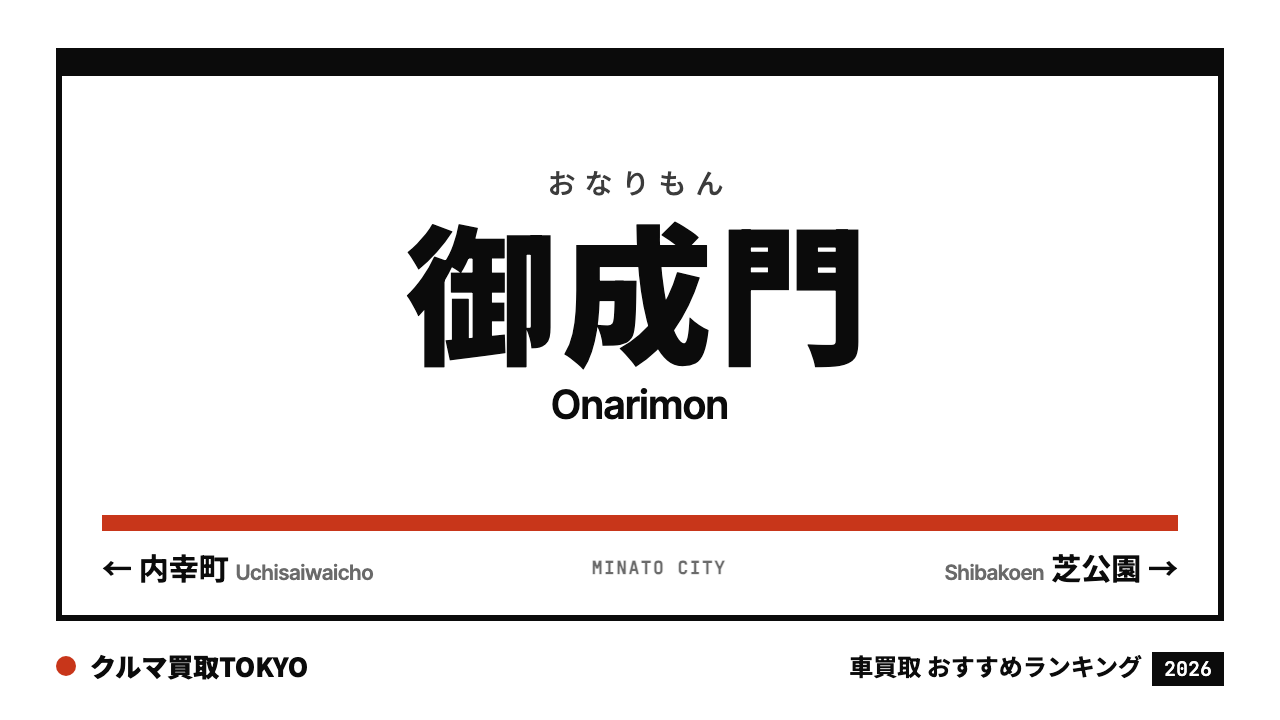 御成門の車買取おすすめランキング（クルマ買取TOKYO）