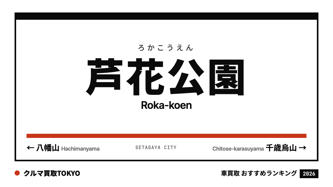 芦花公園の車買取おすすめランキング（クルマ買取TOKYO）