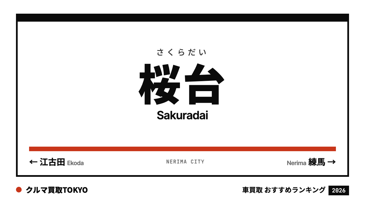 桜台の車買取おすすめランキング（クルマ買取TOKYO）