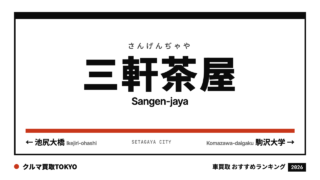 三軒茶屋の車買取おすすめランキング（クルマ買取TOKYO）