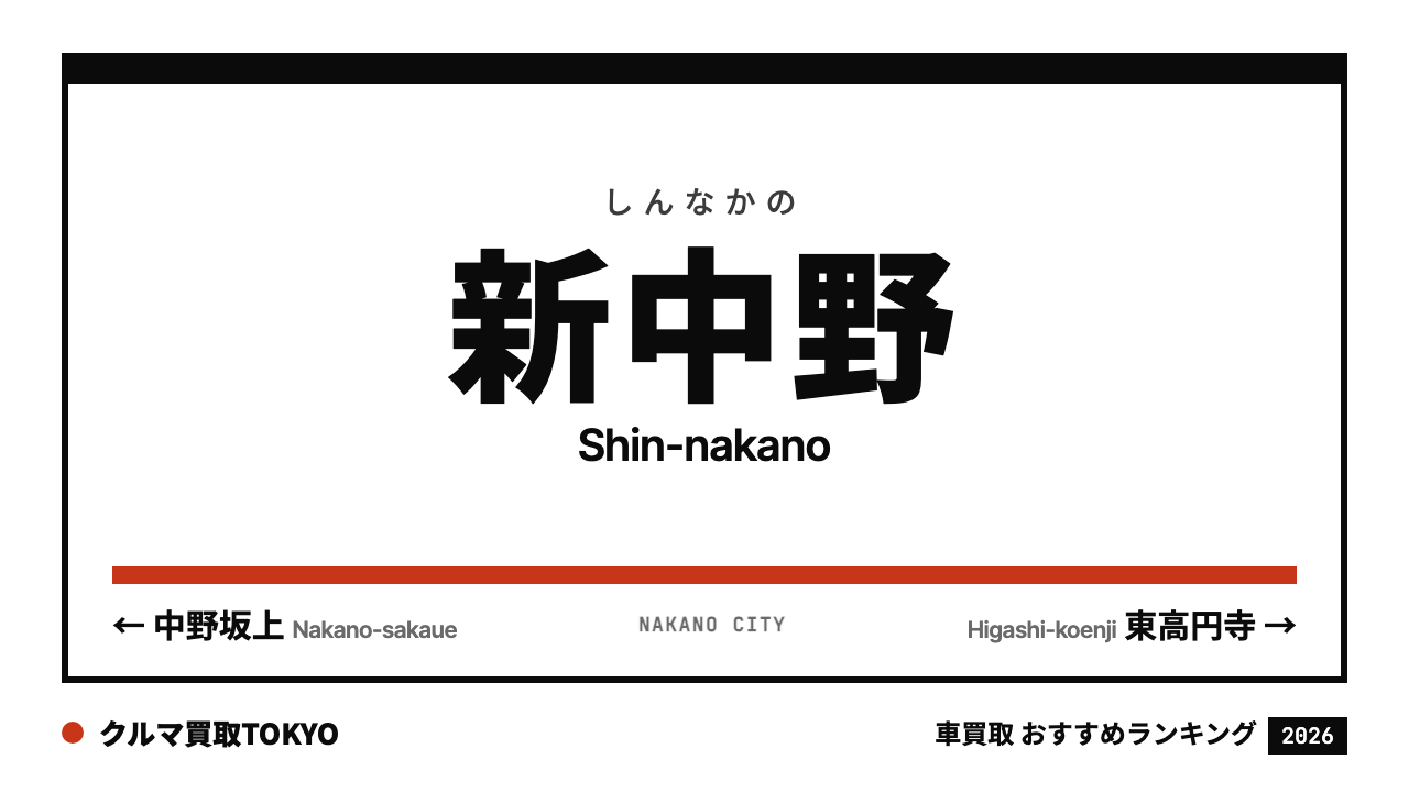 新中野の車買取おすすめランキング（クルマ買取TOKYO）