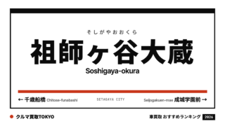 祖師ヶ谷大蔵の車買取おすすめランキング（クルマ買取TOKYO）
