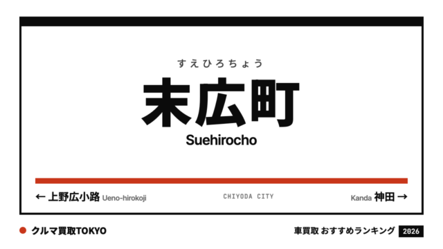 末広町の車買取おすすめランキング（クルマ買取TOKYO）