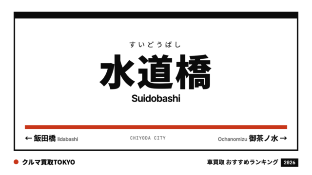 水道橋の車買取おすすめランキング（クルマ買取TOKYO）