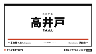 高井戸の車買取おすすめランキング（クルマ買取TOKYO）