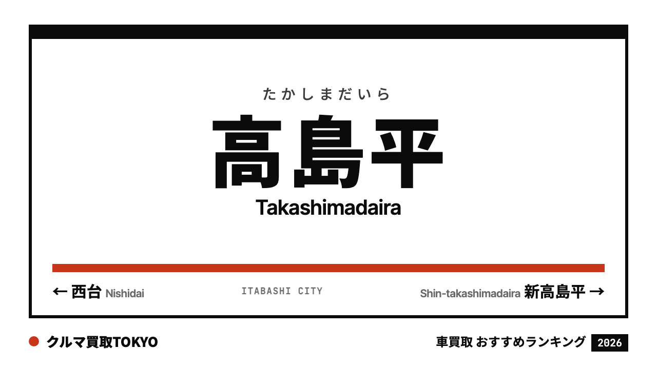高島平の車買取おすすめランキング（クルマ買取TOKYO）