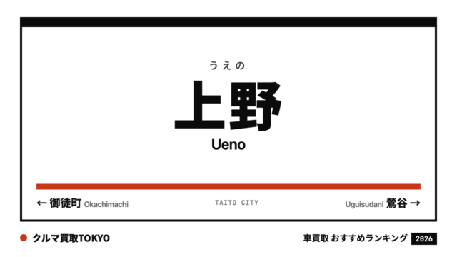 上野の車買取おすすめランキング（クルマ買取TOKYO）