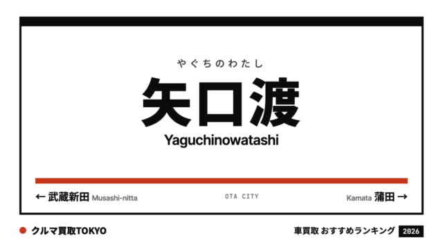 矢口渡の車買取おすすめランキング（クルマ買取TOKYO）