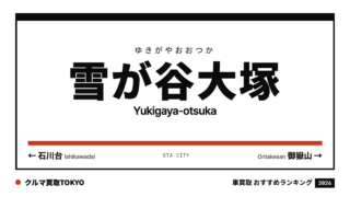 雪が谷大塚の車買取おすすめランキング（クルマ買取TOKYO）